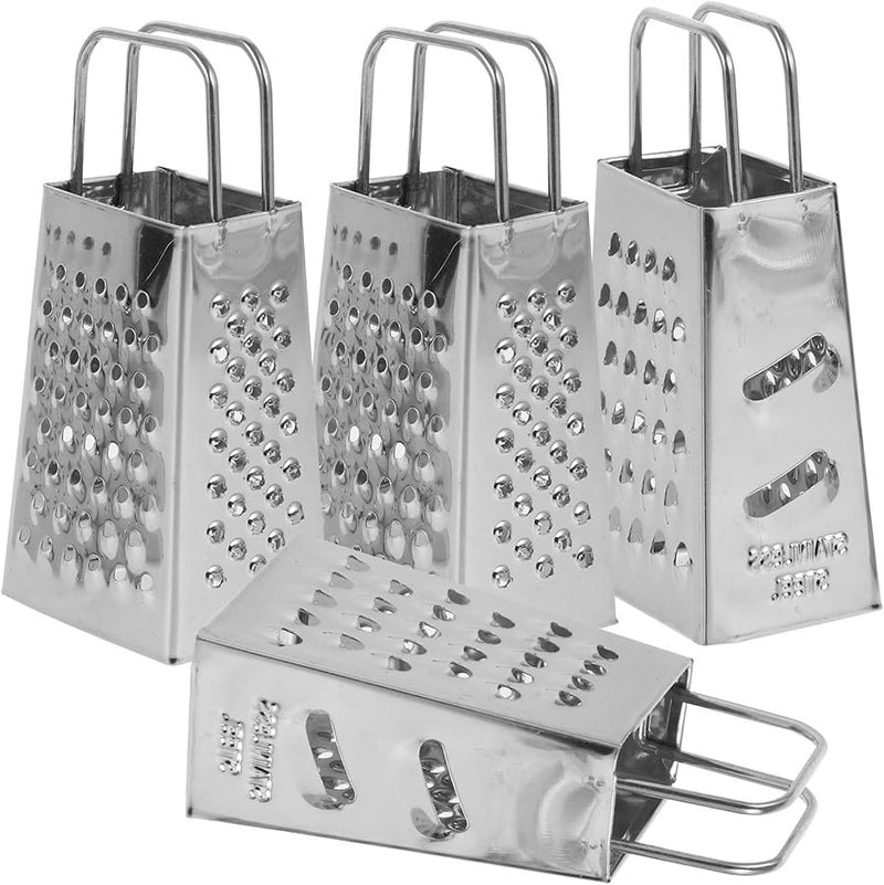 4Pcs Stainless Steel Cheese Grater Set Manual Handheld for Kitchen Home Use - Image 1